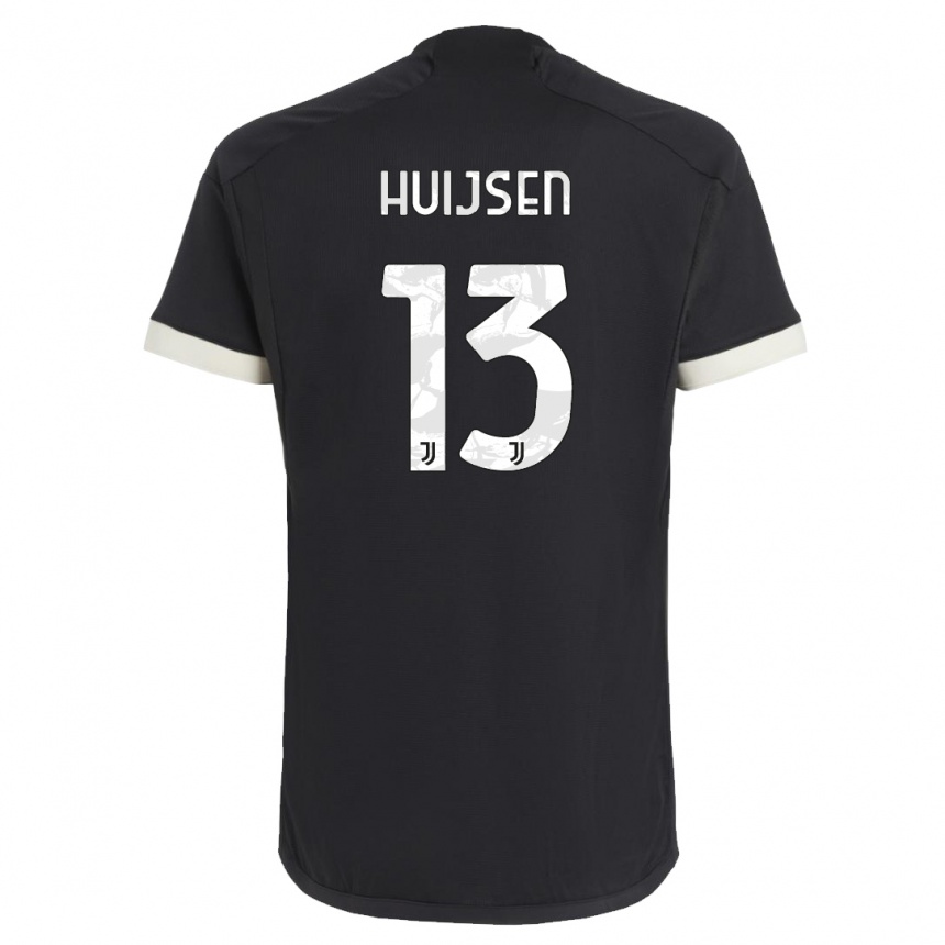 Niño Fútbol Camiseta Dean Huijsen #13 Negro Equipación Tercera 2023/24