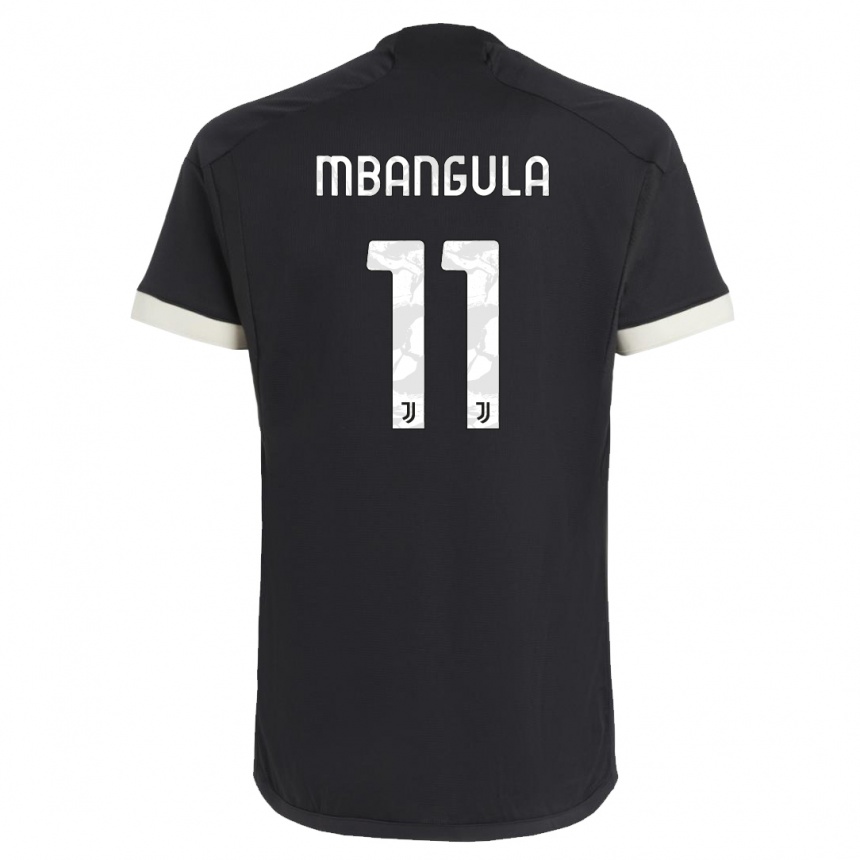 Niño Fútbol Camiseta Samuel Mbangula #11 Negro Equipación Tercera 2023/24