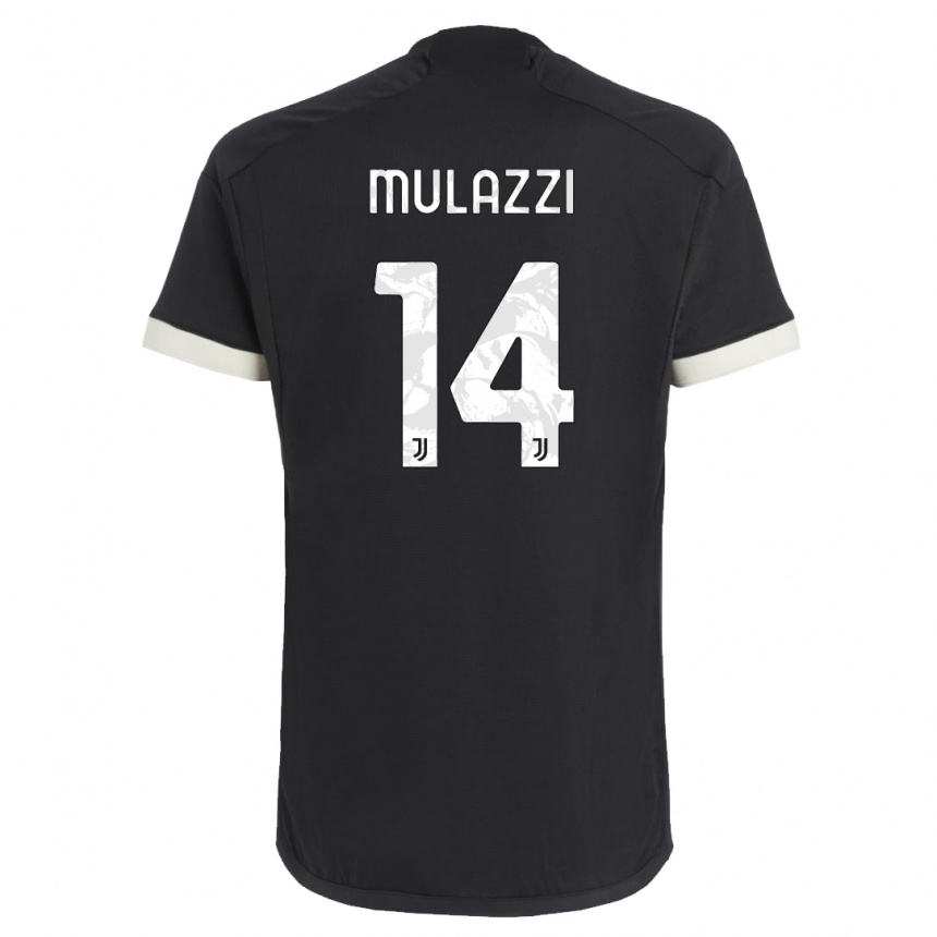 Niño Fútbol Camiseta Gabriele Mulazzi #14 Negro Equipación Tercera 2023/24