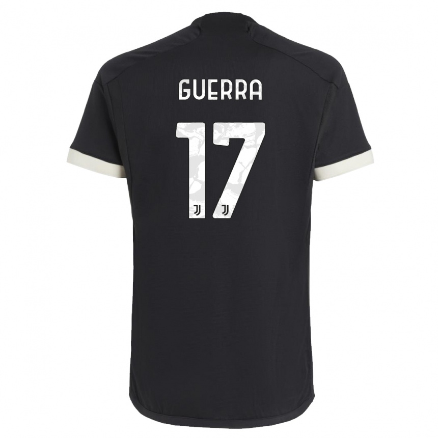 Niño Fútbol Camiseta Simone Guerra #17 Negro Equipación Tercera 2023/24