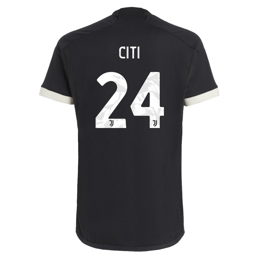 Niño Fútbol Camiseta Alessandro Citi #24 Negro Equipación Tercera 2023/24