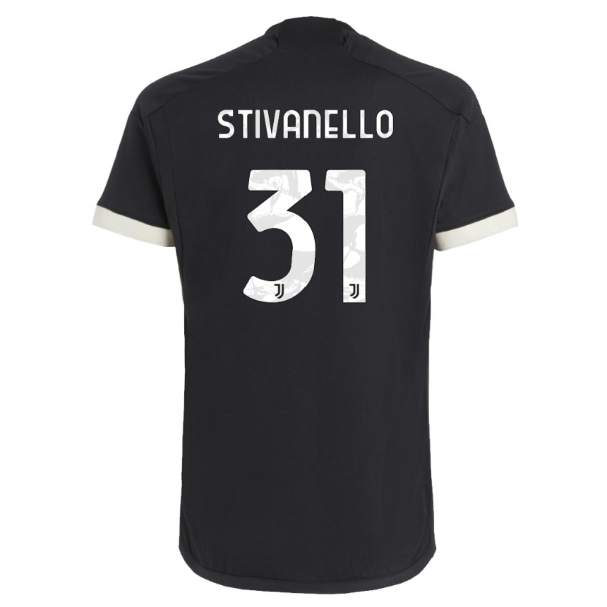 Niño Fútbol Camiseta Riccardo Stivanello #31 Negro Equipación Tercera 2023/24