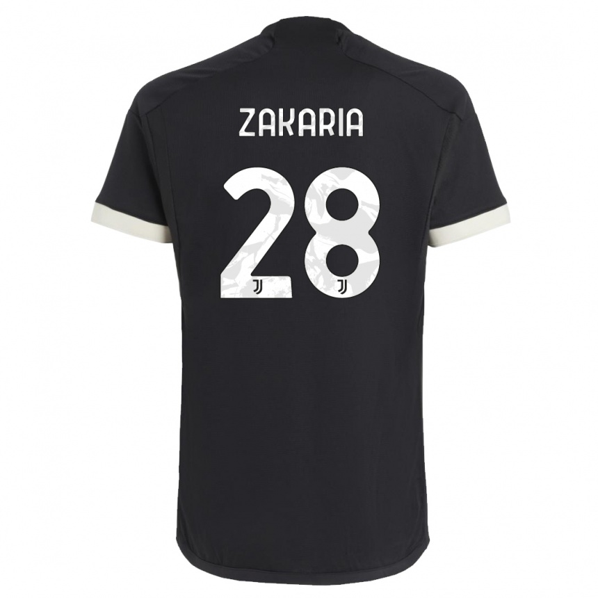 Niño Fútbol Camiseta Denis Zakaria #28 Negro Equipación Tercera 2023/24