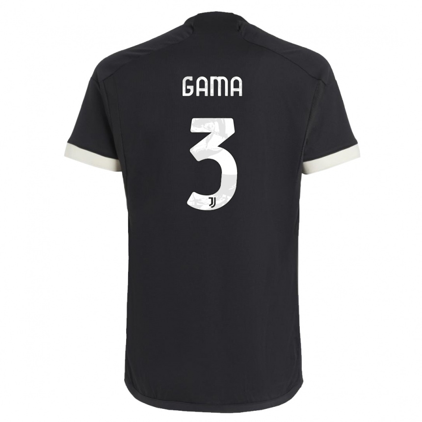 Niño Fútbol Camiseta Sara Gama #3 Negro Equipación Tercera 2023/24