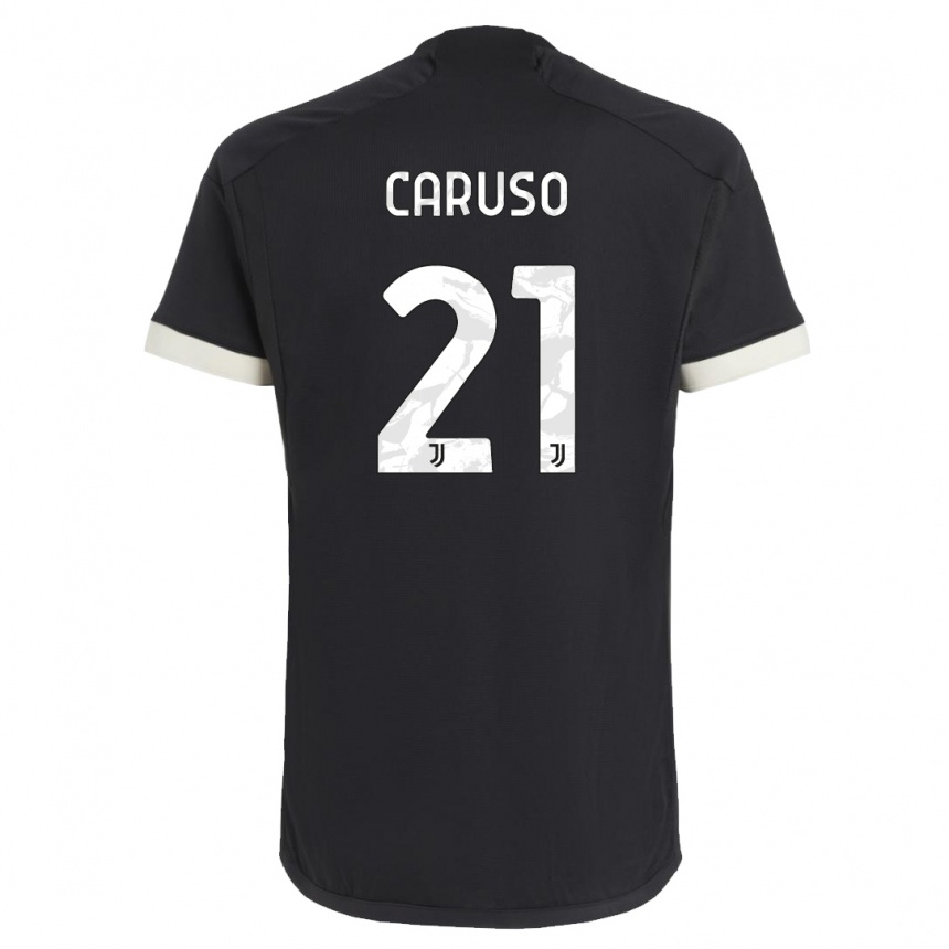 Niño Fútbol Camiseta Arianna Caruso #21 Negro Equipación Tercera 2023/24