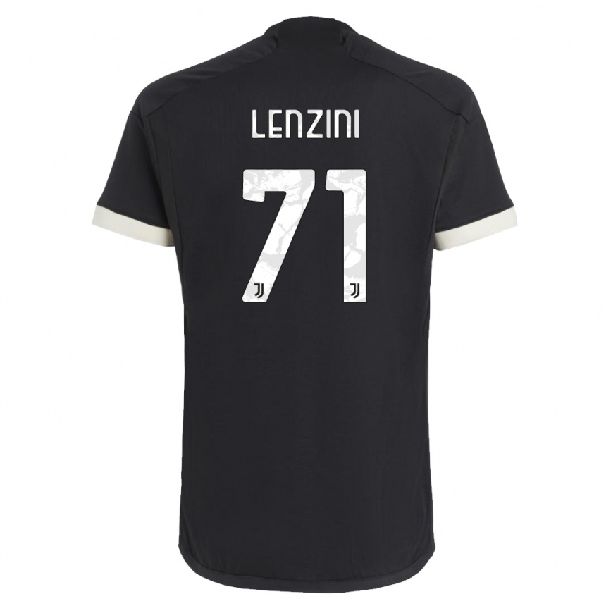 Niño Fútbol Camiseta Martina Lenzini #71 Negro Equipación Tercera 2023/24