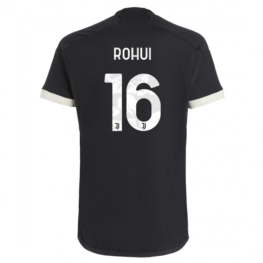 Niño Fútbol Camiseta Jonas Rohui #16 Negro Equipación Tercera 2023/24