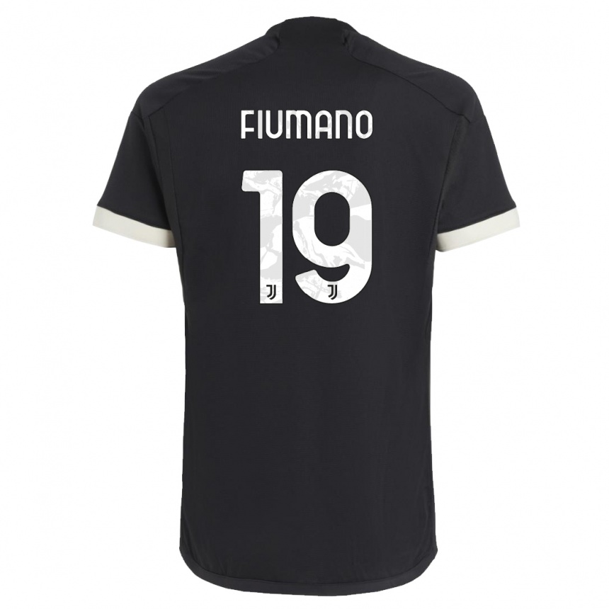 Niño Fútbol Camiseta Filippo Fiumano #19 Negro Equipación Tercera 2023/24