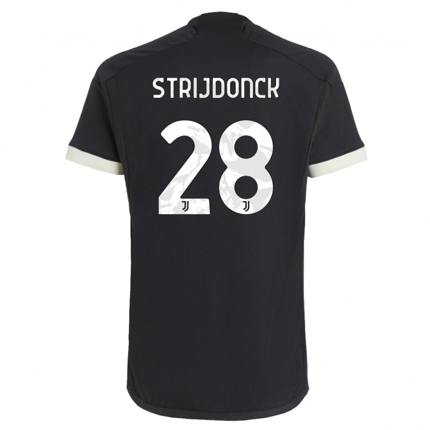 Niño Fútbol Camiseta Bayron Strijdonck #28 Negro Equipación Tercera 2023/24