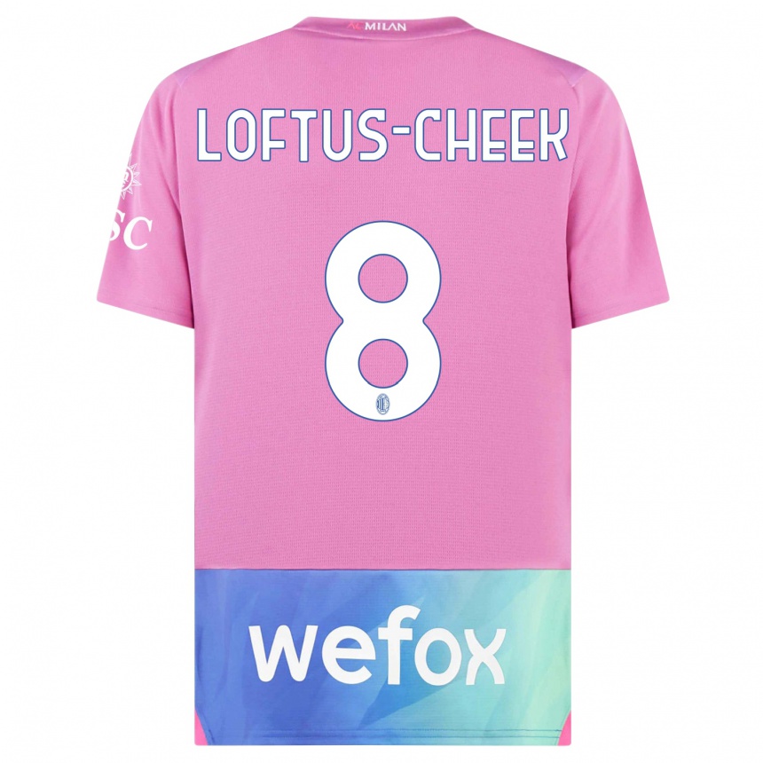 Niño Fútbol Camiseta Ruben Loftus-Cheek #8 Rosado Morado Equipación Tercera 2023/24