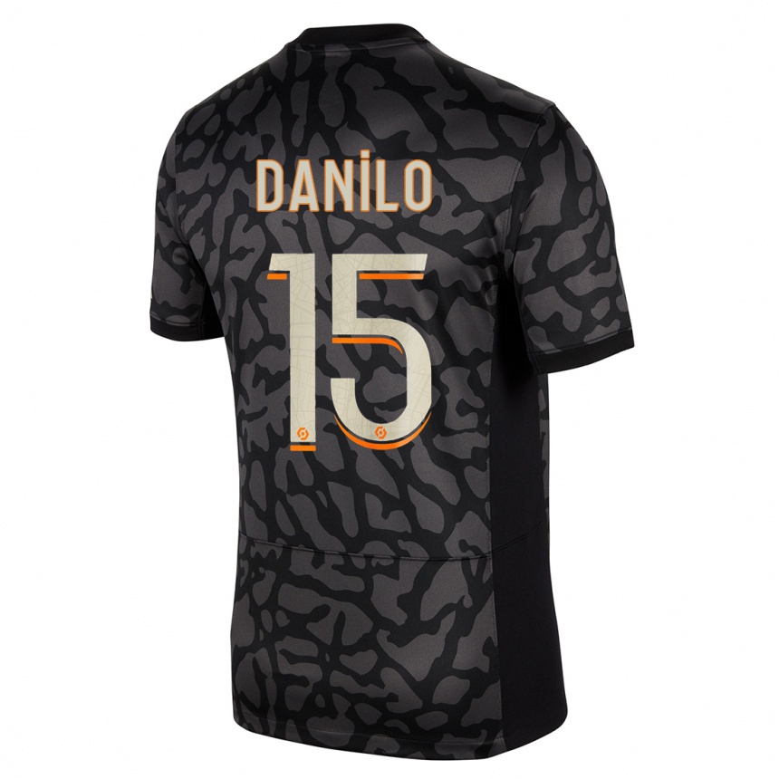 Niño Fútbol Camiseta Danilo Pereira #15 Negro Equipación Tercera 2023/24