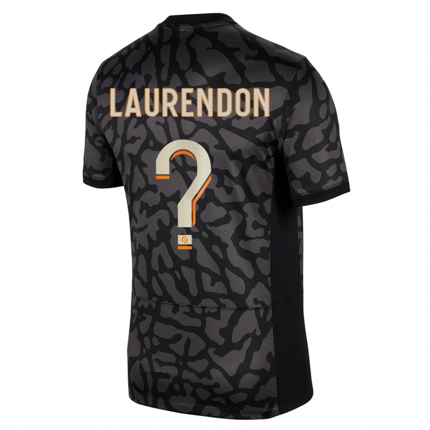 Niño Fútbol Camiseta Bilal Laurendon #0 Negro Equipación Tercera 2023/24