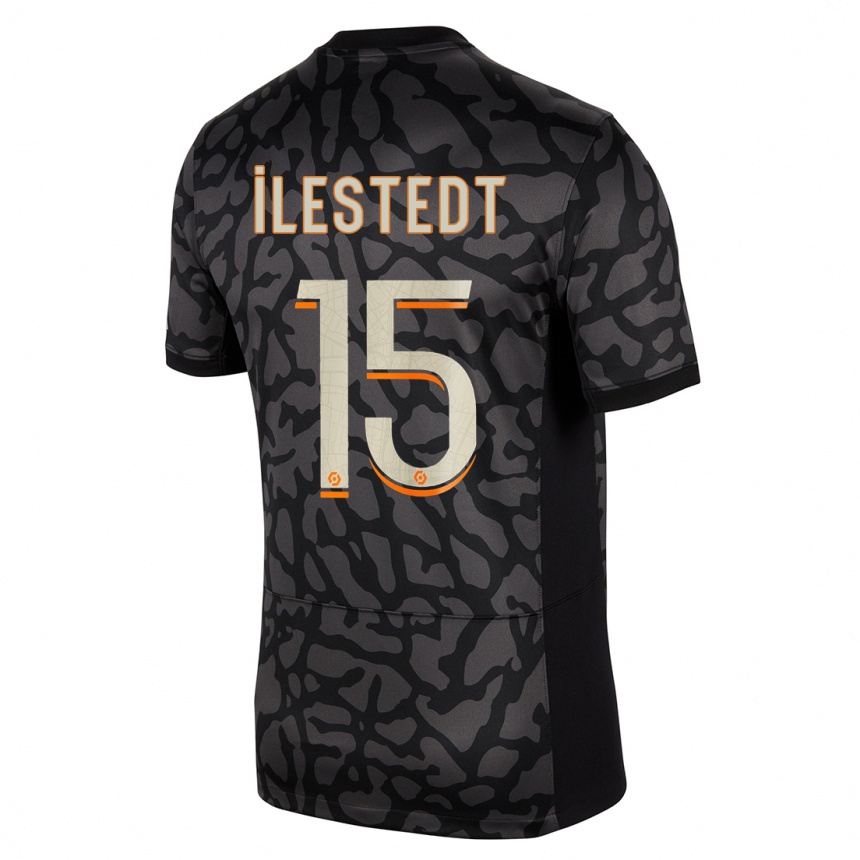 Niño Fútbol Camiseta Amanda Ilestedt #15 Negro Equipación Tercera 2023/24