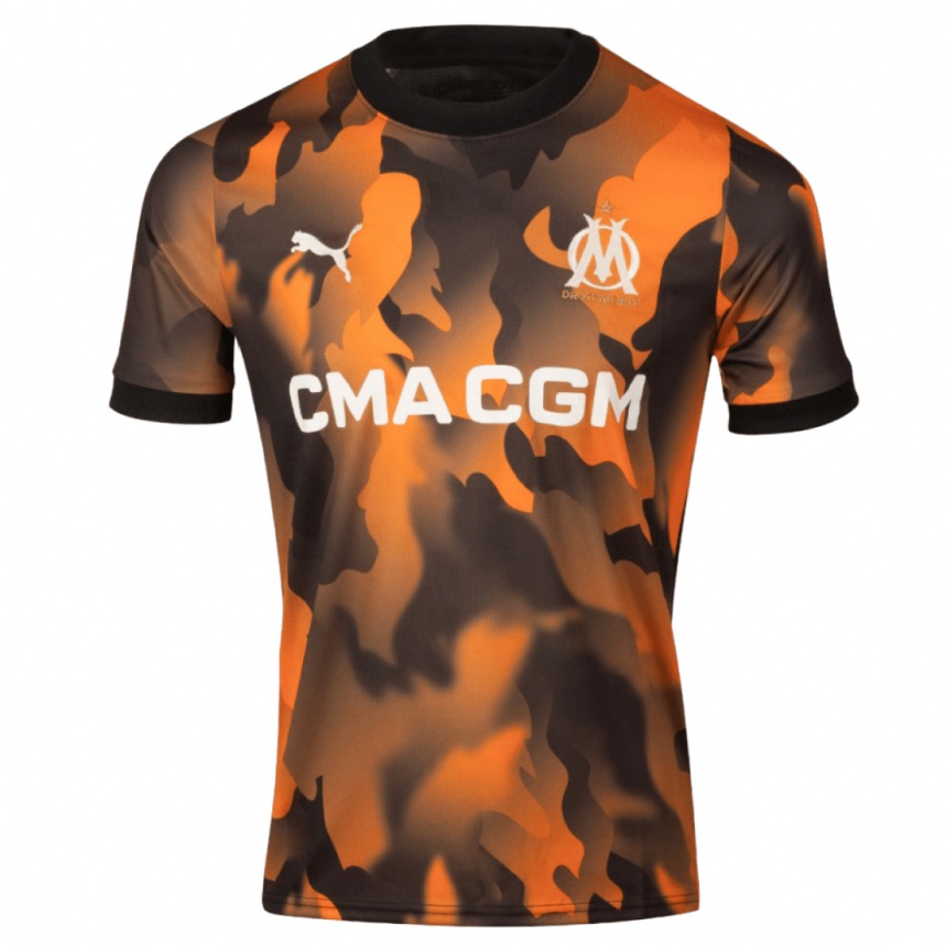 Niño Fútbol Camiseta Kevin Strootman #0 Negro Naranja Equipación Tercera 2023/24