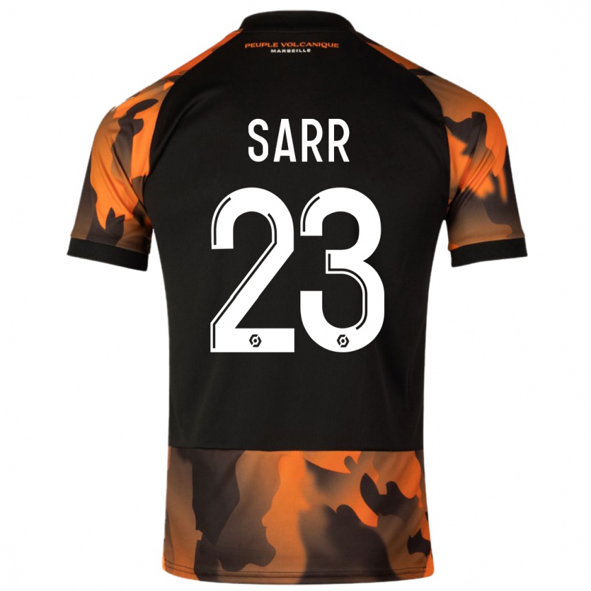 Niño Fútbol Camiseta Ismaïla Sarr #23 Negro Naranja Equipación Tercera 2023/24