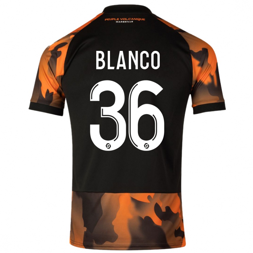 Niño Fútbol Camiseta Ruben Blanco #36 Negro Naranja Equipación Tercera 2023/24