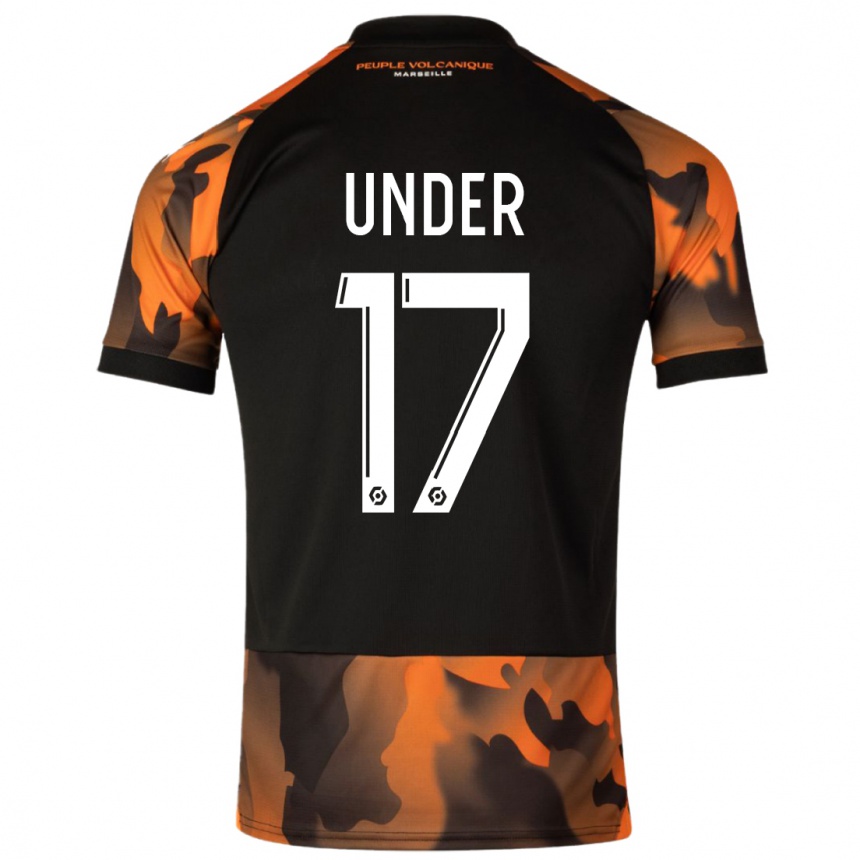 Niño Fútbol Camiseta Cengiz Under #17 Negro Naranja Equipación Tercera 2023/24