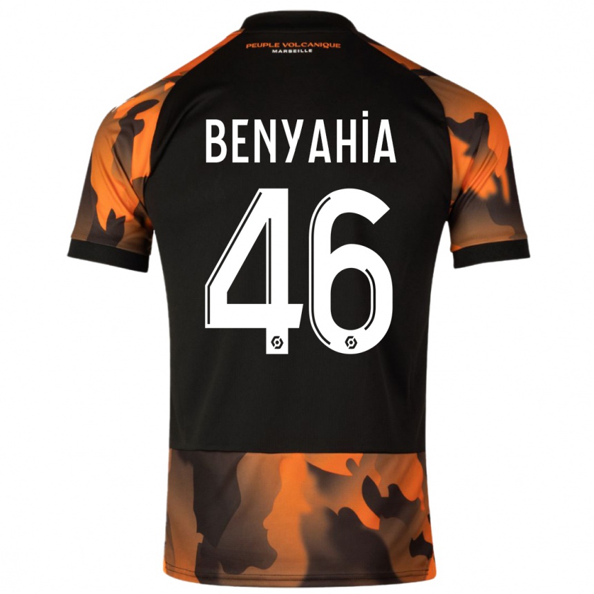 Niño Fútbol Camiseta Aylan Benyahia-Tani #46 Negro Naranja Equipación Tercera 2023/24