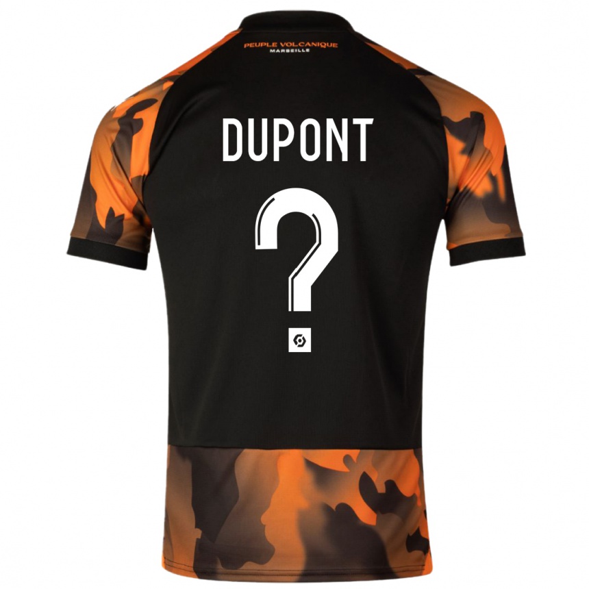 Niño Fútbol Camiseta Hugo Dupont #0 Negro Naranja Equipación Tercera 2023/24