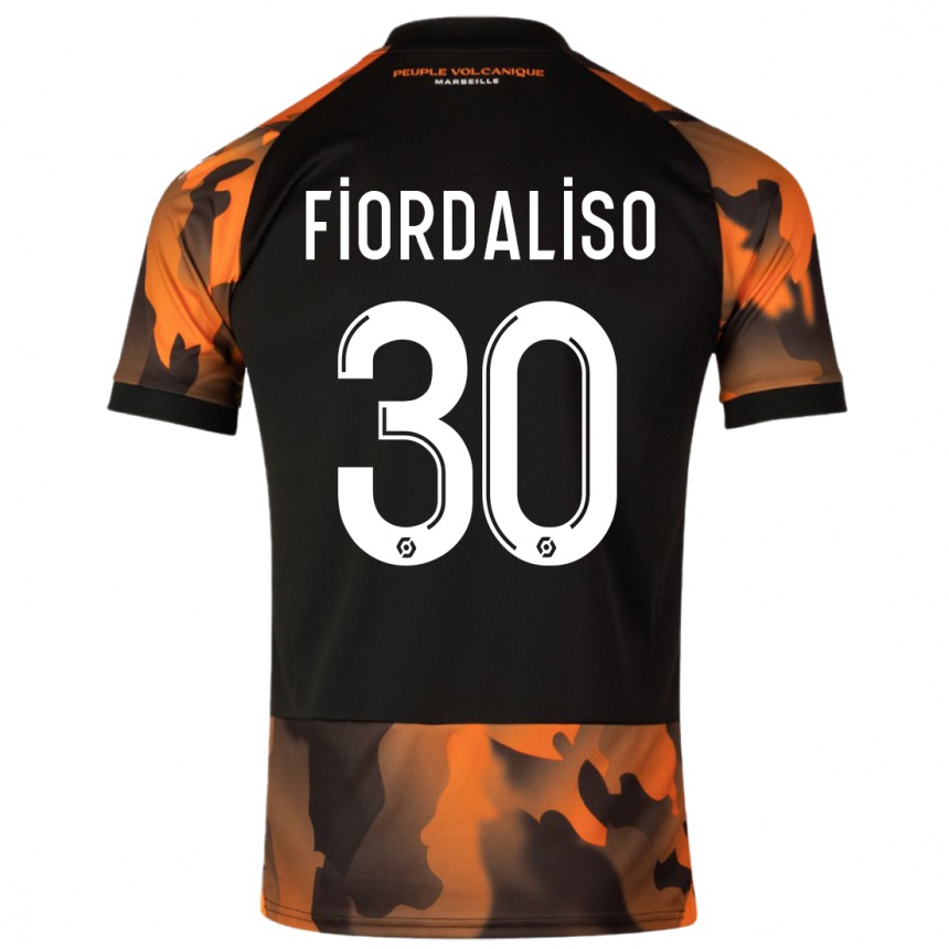 Niño Fútbol Camiseta Thelma Fiordaliso #30 Negro Naranja Equipación Tercera 2023/24