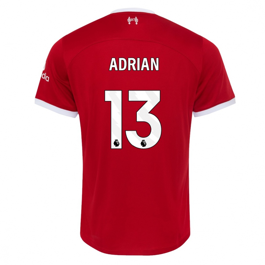 Hombre Fútbol Camiseta Adrian #13 Rojo 1ª Equipación 2023/24