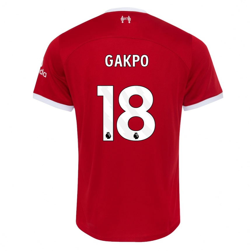 Hombre Fútbol Camiseta Cody Gakpo #18 Rojo 1ª Equipación 2023/24