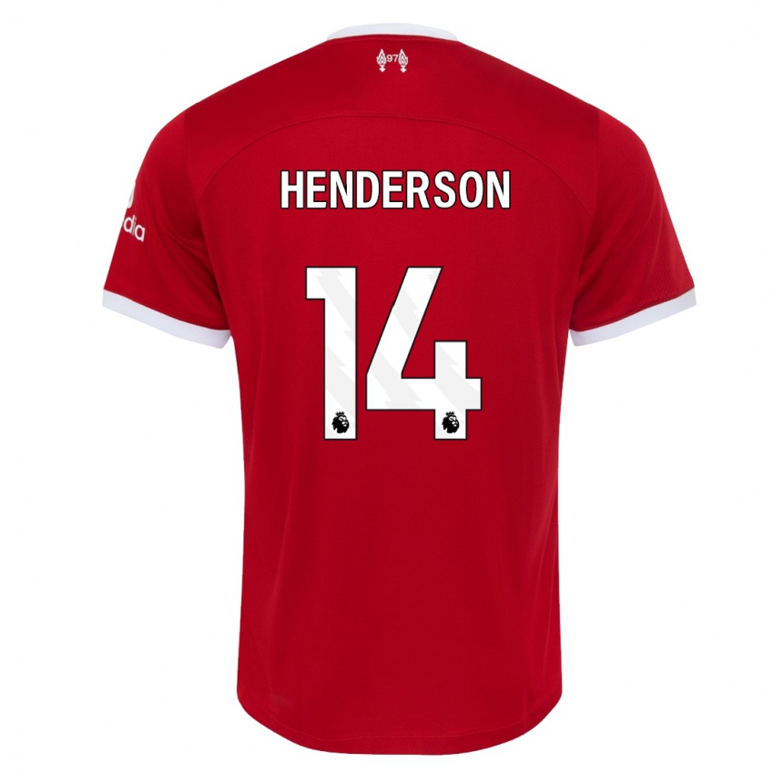 Hombre Fútbol Camiseta Henderson #14 Rojo 1ª Equipación 2023/24