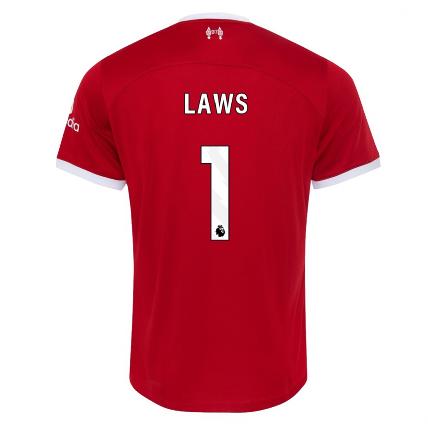 Hombre Fútbol Camiseta Rachael Laws #1 Rojo 1ª Equipación 2023/24