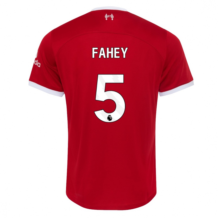 Hombre Fútbol Camiseta Niamh Fahey #5 Rojo 1ª Equipación 2023/24