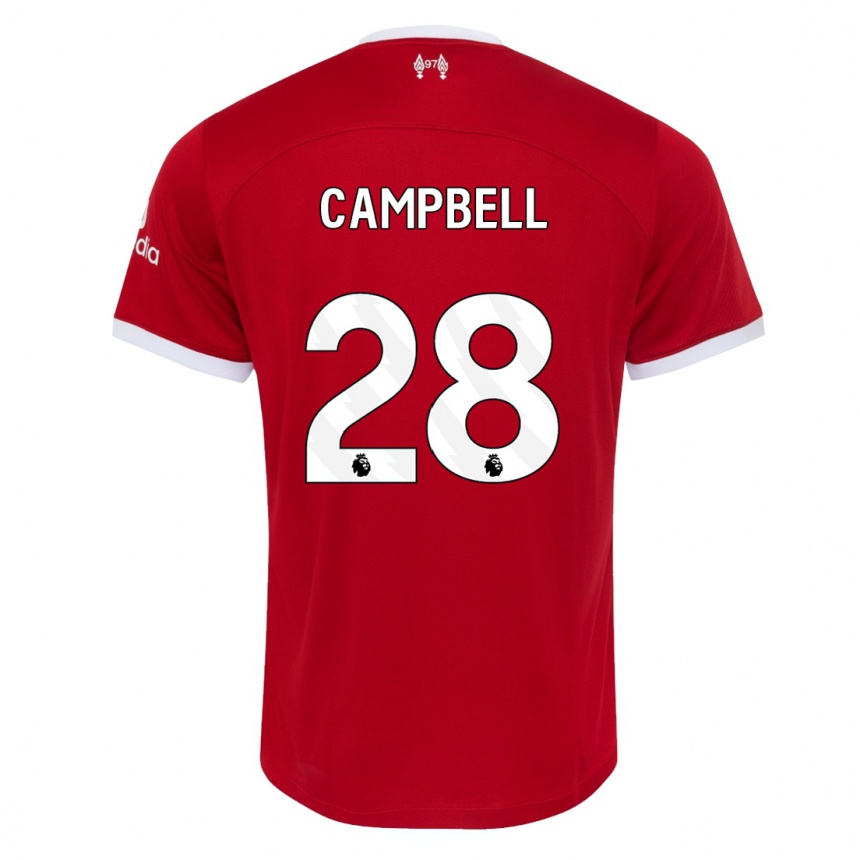 Hombre Fútbol Camiseta Megan Campbell #28 Rojo 1ª Equipación 2023/24