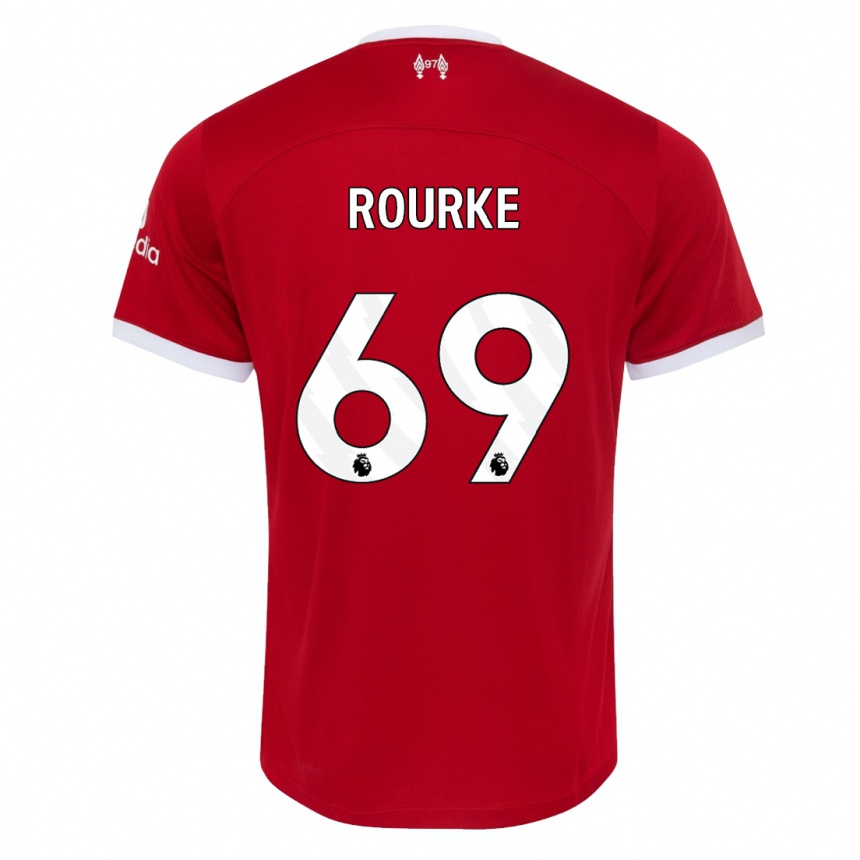 Hombre Fútbol Camiseta Fidel O'rourke #69 Rojo 1ª Equipación 2023/24