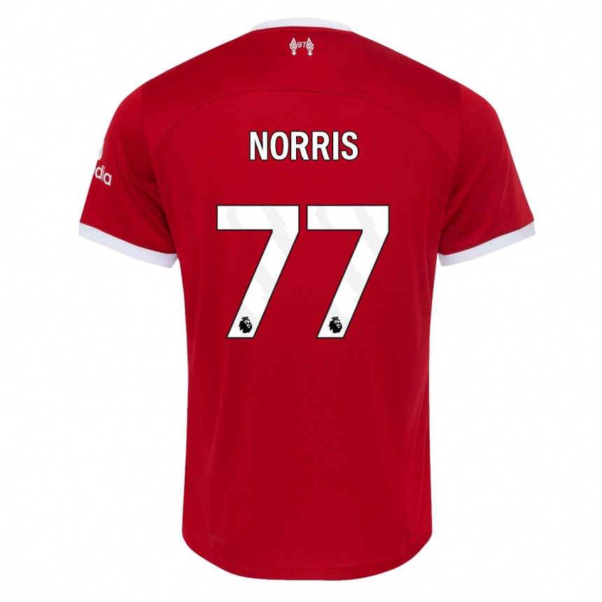 Hombre Fútbol Camiseta James Norris #77 Rojo 1ª Equipación 2023/24