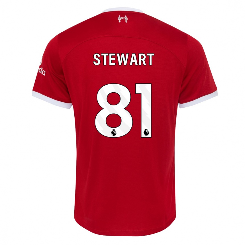 Hombre Fútbol Camiseta Layton Stewart #81 Rojo 1ª Equipación 2023/24