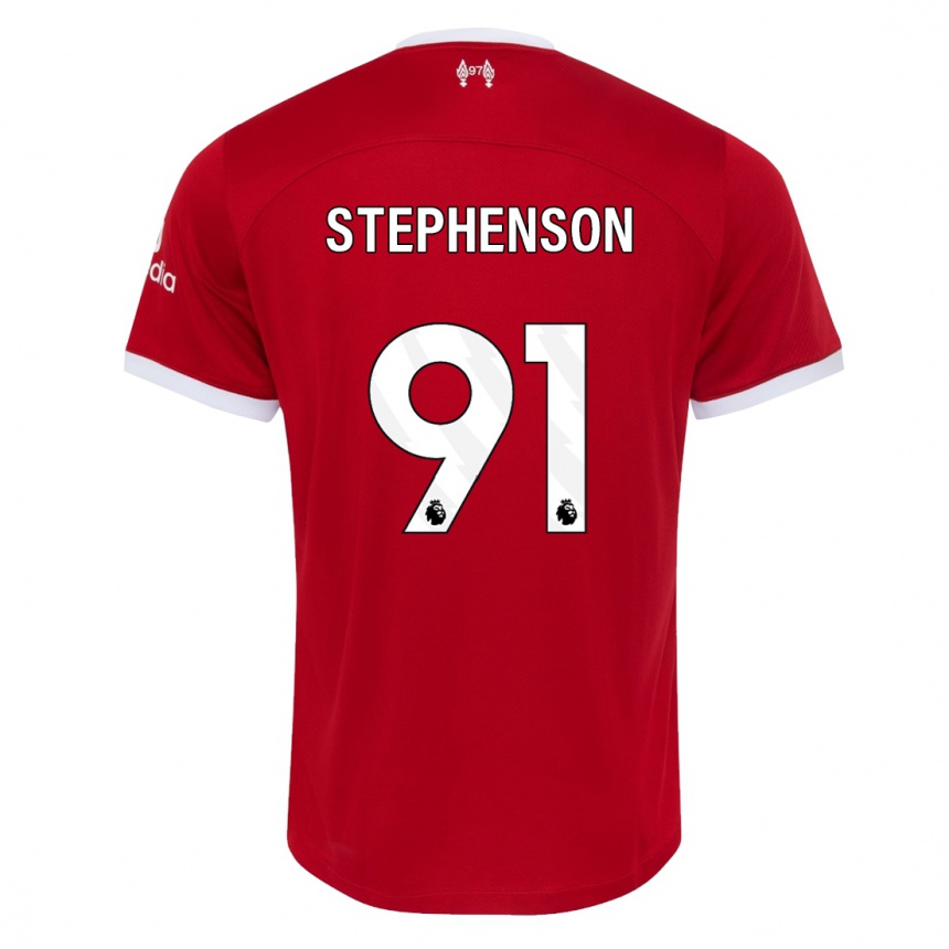 Hombre Fútbol Camiseta Luca Stephenson #91 Rojo 1ª Equipación 2023/24