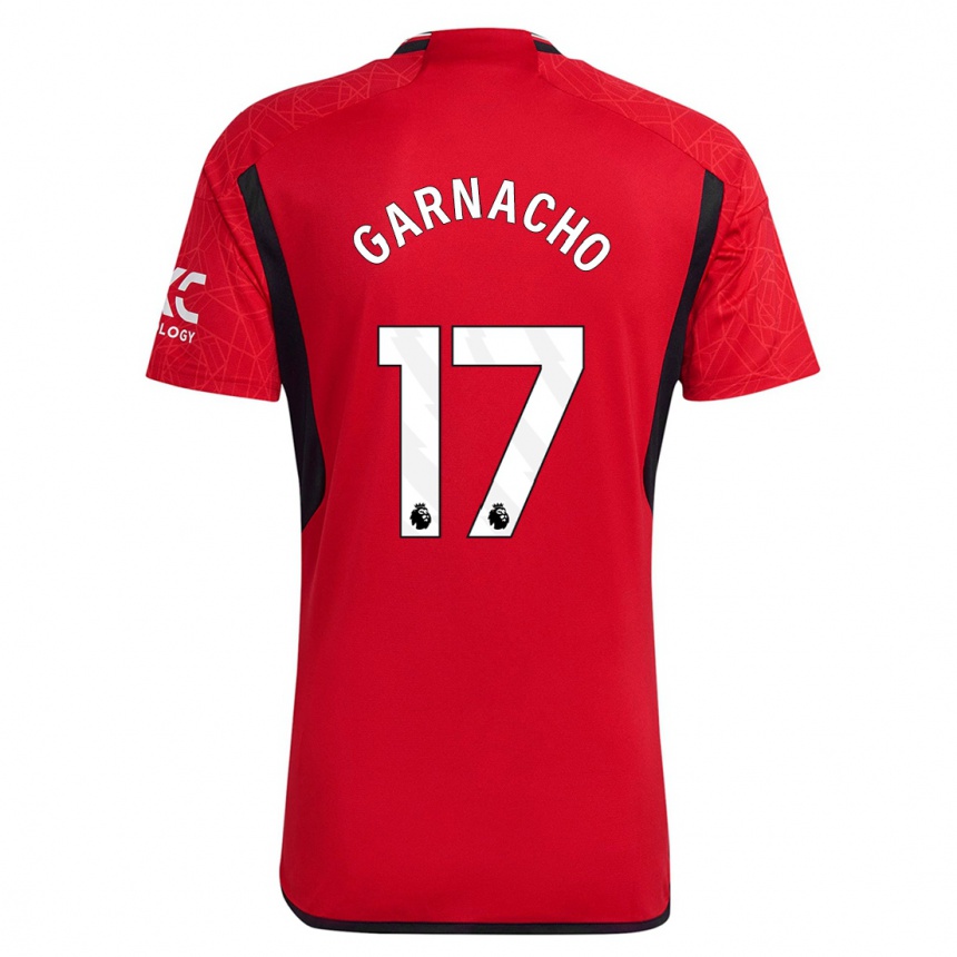 Hombre Fútbol Camiseta Alejandro Garnacho #17 Rojo 1ª Equipación 2023/24