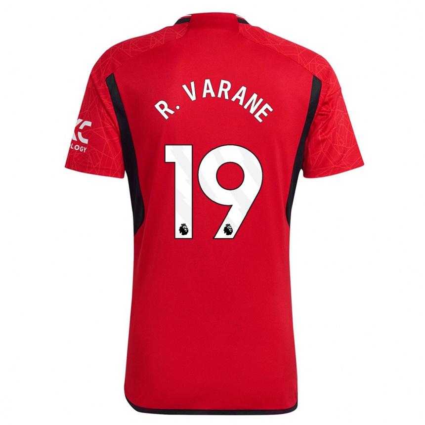 Hombre Fútbol Camiseta Raphael Varane #19 Rojo 1ª Equipación 2023/24