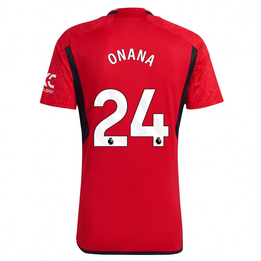 Hombre Fútbol Camiseta Andre Onana #24 Rojo 1ª Equipación 2023/24