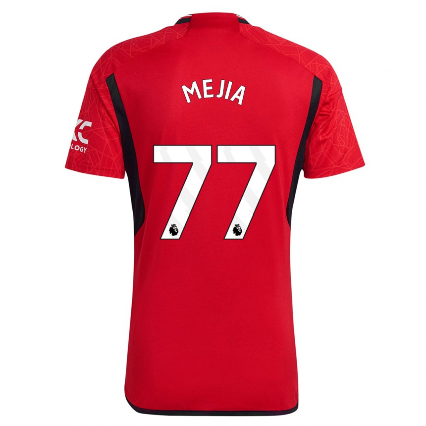 Hombre Fútbol Camiseta Mateo Mejia #77 Rojo 1ª Equipación 2023/24