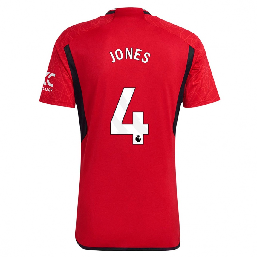 Hombre Fútbol Camiseta Phil Jones #4 Rojo 1ª Equipación 2023/24