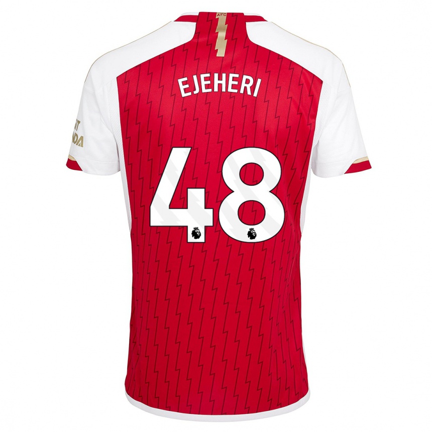 Hombre Fútbol Camiseta Ovie Ejeheri #48 Rojo 1ª Equipación 2023/24