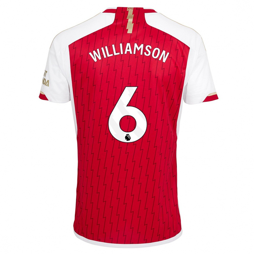 Hombre Fútbol Camiseta Leah Williamson #6 Rojo 1ª Equipación 2023/24