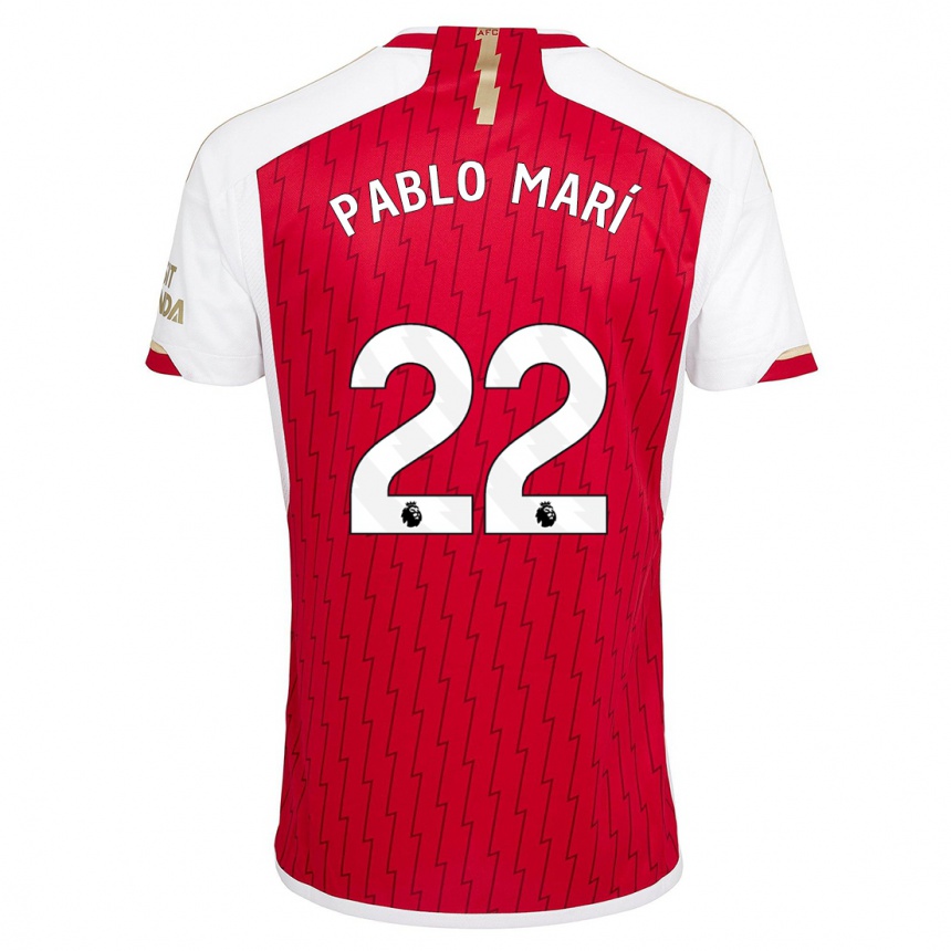 Hombre Fútbol Camiseta Pablo Mari #22 Rojo 1ª Equipación 2023/24