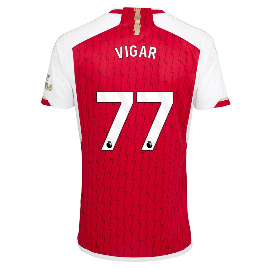 Hombre Fútbol Camiseta Billy Vigar #77 Rojo 1ª Equipación 2023/24