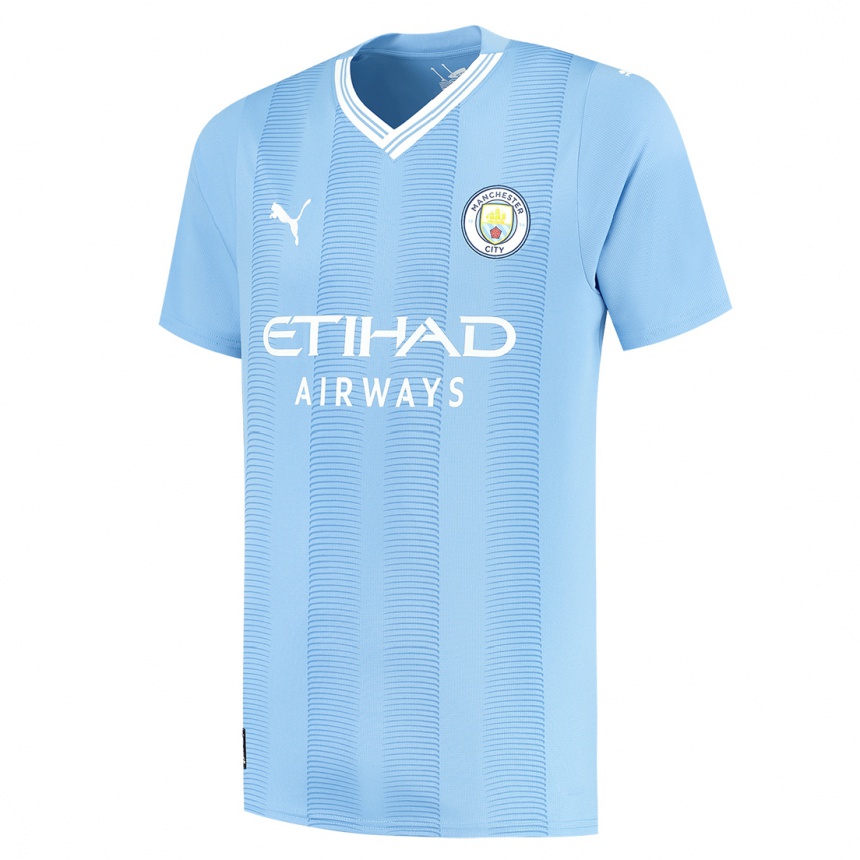 Hombre Fútbol Camiseta Ederson Moraes #31 Azul Claro 1ª Equipación 2023/24