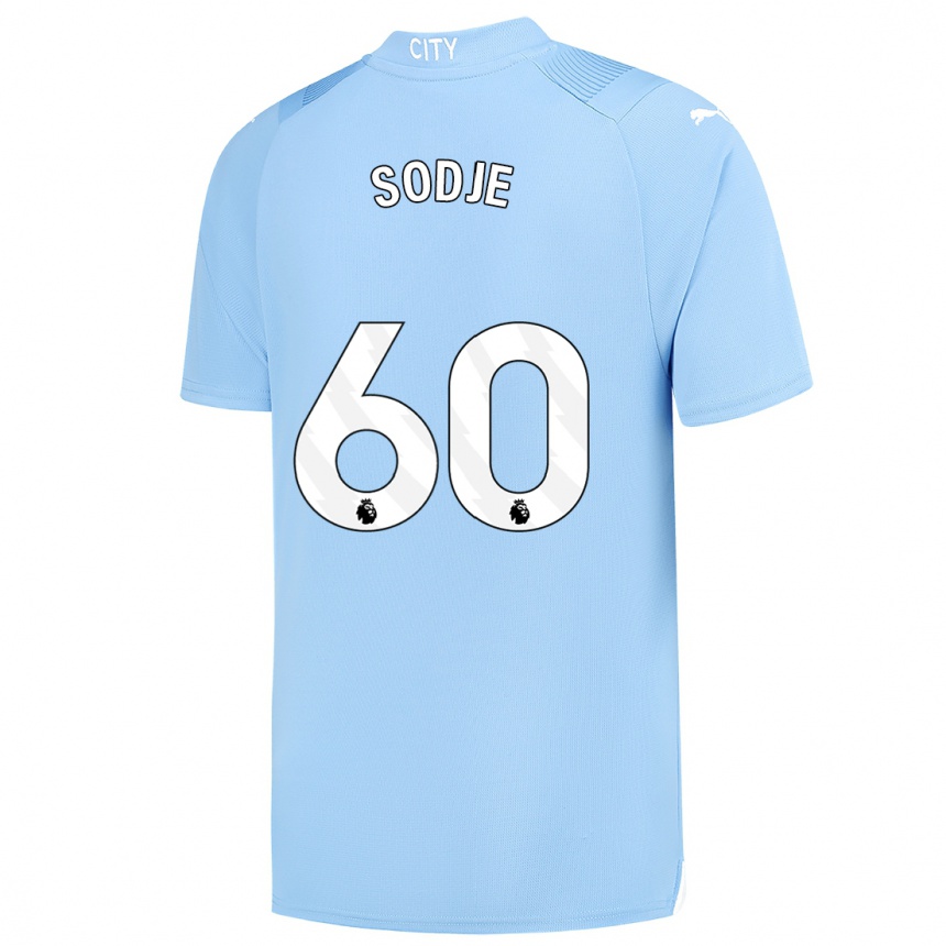 Hombre Fútbol Camiseta Tai Sodje #60 Azul Claro 1ª Equipación 2023/24