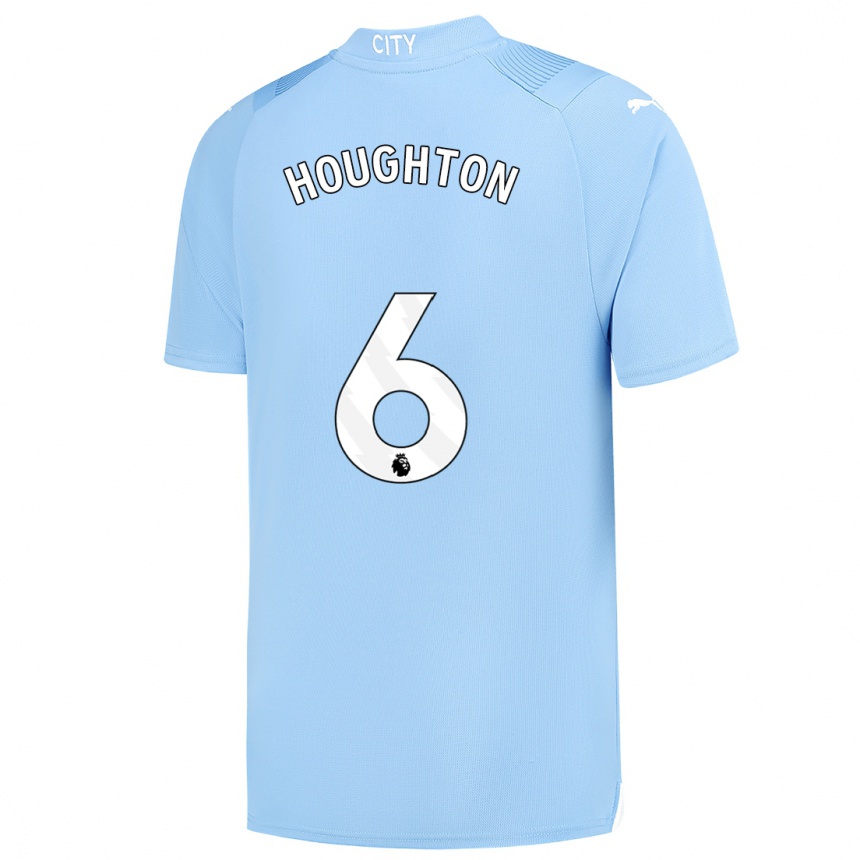 Hombre Fútbol Camiseta Steph Houghton #6 Azul Claro 1ª Equipación 2023/24