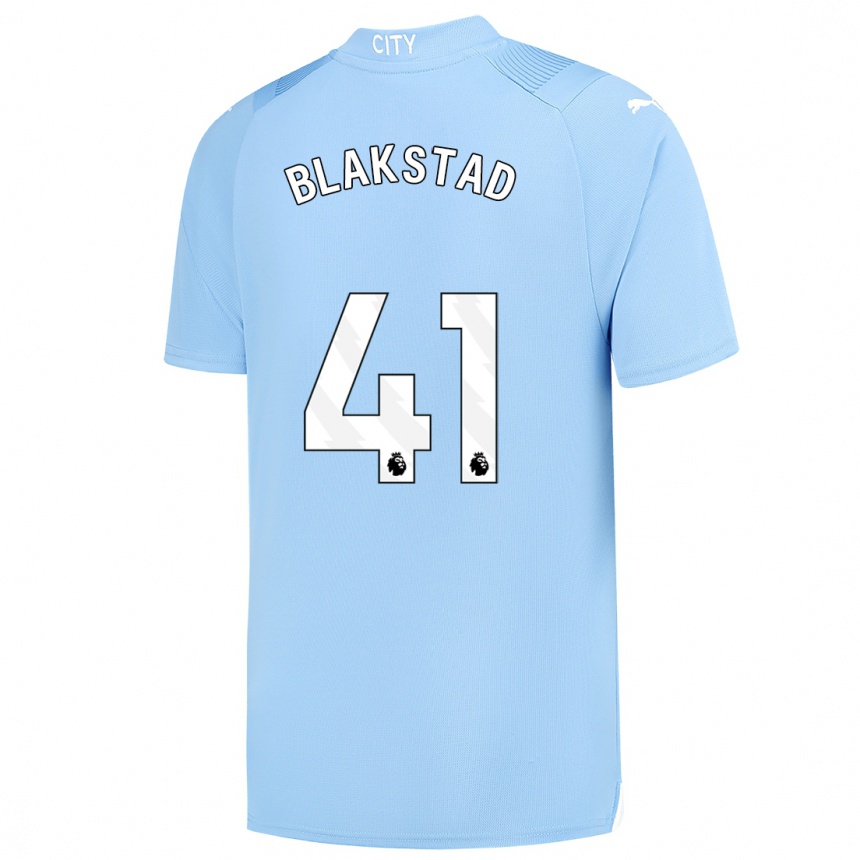 Hombre Fútbol Camiseta Julie Blakstad #41 Azul Claro 1ª Equipación 2023/24