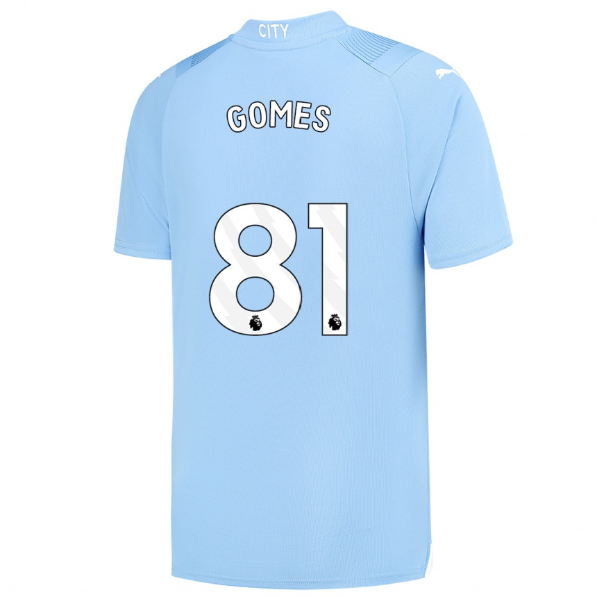 Hombre Fútbol Camiseta Claudio Gomes #81 Azul Claro 1ª Equipación 2023/24