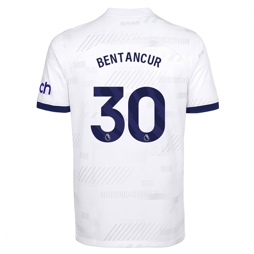 Hombre Fútbol Camiseta Rodrigo Bentancur #30 Blanco 1ª Equipación 2023/24