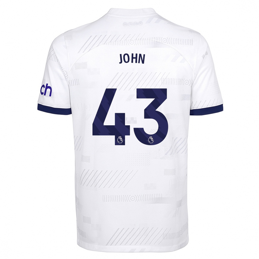 Hombre Fútbol Camiseta Nile John #43 Blanco 1ª Equipación 2023/24